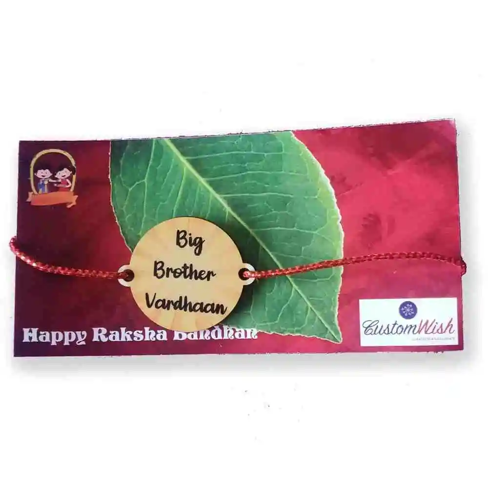 Personalized Rakhi MDF Sublimation for Brother with Name